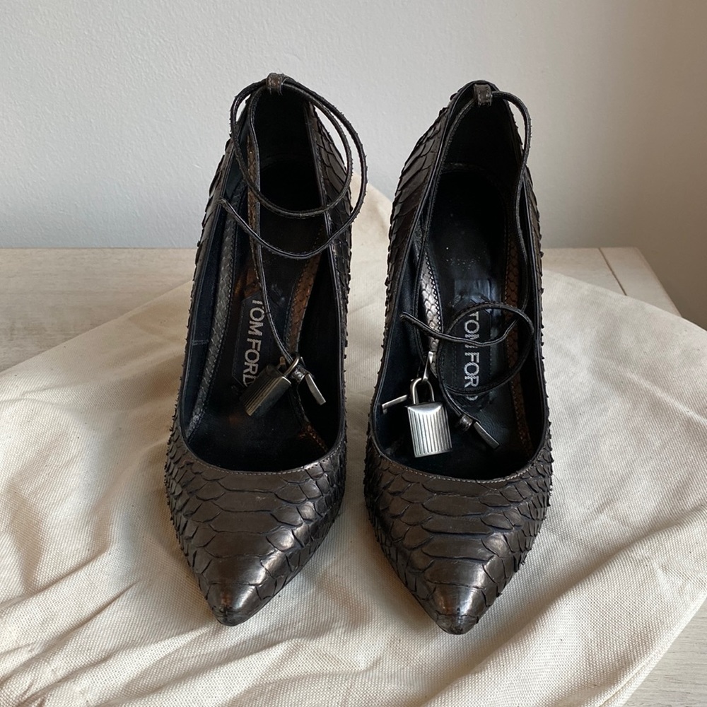 Tom Ford Silver Python Padlock Pump - image 2